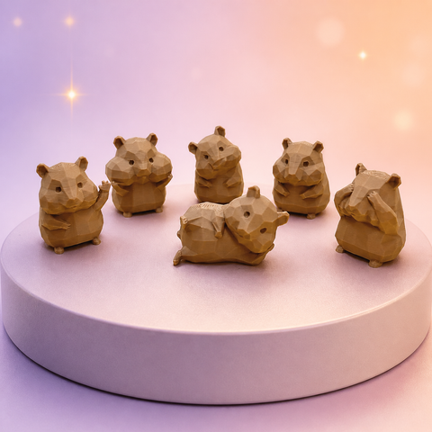 Mini Hamster - Figurine/Keychain Pack